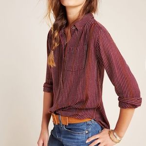 Anthropologie Isadora Button-Back Tunic